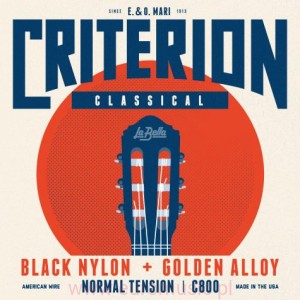 La Bella CRITERION C800 czarny nylon, złocona owijka
