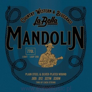 La Bella 770L do MANDOLINY w srebrzonej miedzianej owijce