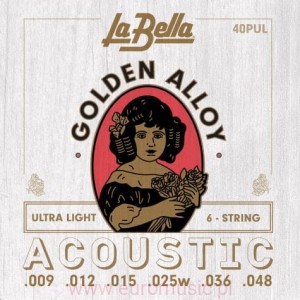 La Bella 40PUL struny Folk złocona owijka 009/048