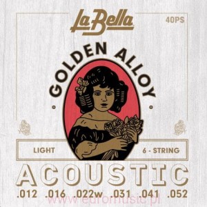 La Bella 40PS struny Folk złocona owijka 012/052