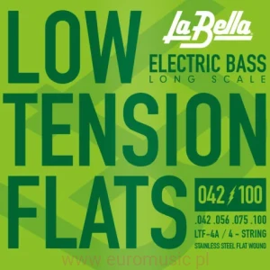 Low Tension Flats - Struny z płaska owijką do Basu 4-ki